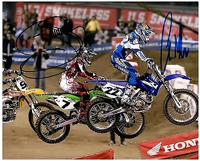 CHAD REED & JAMES  BUBBA  STEWART Dual Signed SUPERCROSS Motocross 8x10 Photo J • $84.99