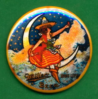Miller Brewing STYLE Girl Moon Milwaukee Beer RP Pocket *Mirror* Var#3 • $10.81