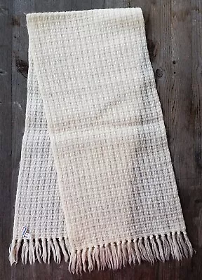 Vintage French Handwoven Wool Scarf Made In France For Franklin Simon Store • $24.95