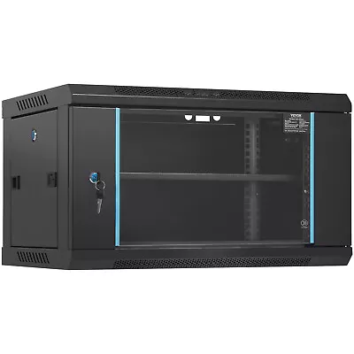 VEVOR 6U Wall Mount Network Server Rack Cabinet Enclosure 15.5'' Deep Door Lock • £103.19