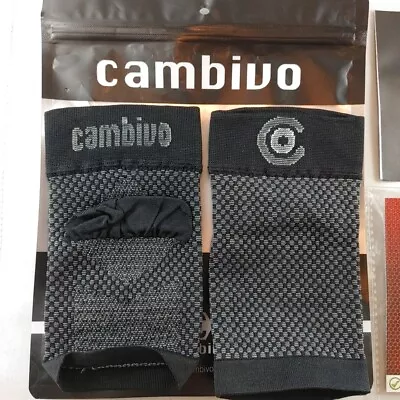 Cambivo Rikedom Sports Sock Compression Foot Sleeves Medium Black Plaid New B18 • $14.61