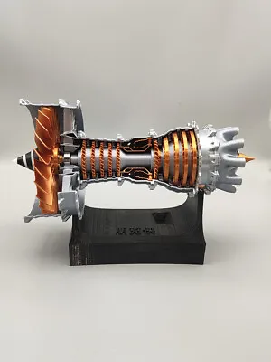 Long20cm  Aircraft Turbofan Engine Model Aircraft Jet Engine Rotatable Electric • $79.99