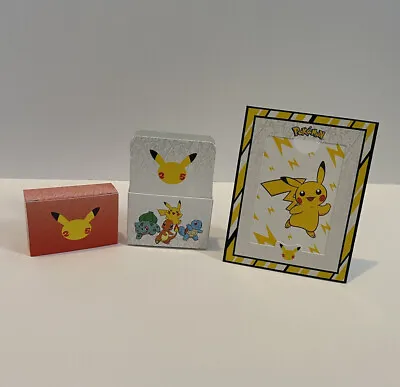 $3.95 • Buy Pokemon 25th Anniversary Mcdonalds Pikachu Cardboard Frame+Deck Box (No Cards)