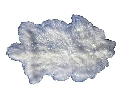 Bleached White Mongolian Sheep Skin Rug Size ~ 35 X 20 Inches Tibetan Lamb  • $79