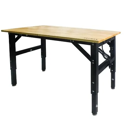 ARTMAN 48  Adjustable Height Workbench Wood Work Bench Table With Power Outlets • $135.09