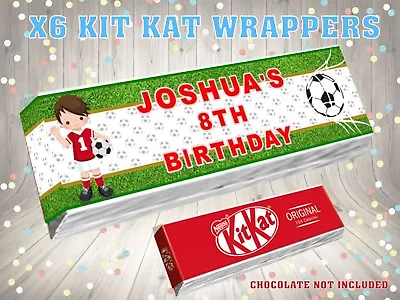 £1.20 • Buy PERSONALISED FOOTBALL Kit Kat Label / Wrapper Ideal Party Bag Filler Birthday