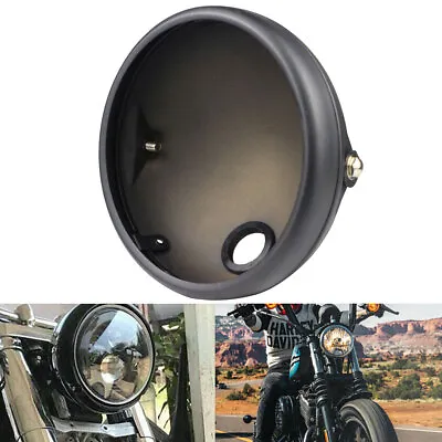 7 In Motorcycle Headlight Housing Shell Retro LED Headlamp Case Bucket Cover • £11.39