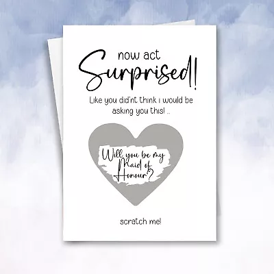 Bridesmaid Proposal Maid Of Honour Proposal Flower Girl Gift Bridesmaid Card • £4.15