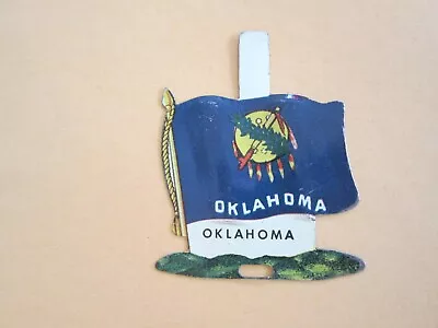 Vintage 1959 ~ OKLAHOMA ~ Nabisco Shredded Wheat Advertising  Metal Flag W/Tab • £5.65