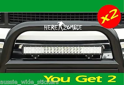 ZOMBIE (x 2) Funny Car 4x4 Stickers For Offroad 4wd Ute Or Wagon With Bullbar • $6.90