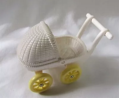 $14.93 • Buy FISHER PRICE Loving Family Dollhouse BABY BUGGY CARRIAGE With YELLOW WHEELS