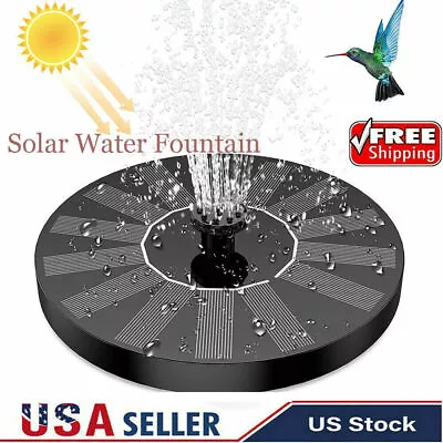 Mini Bird Bath Fountain Solar Powered Water Pump Floating Outdoor Pond Garden  • $15.67