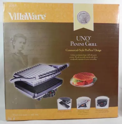 Villaware Uno Panini Grill Press Sandwich Maker Pro Press Commercial 2160 NEW • $159.98