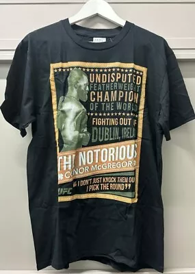 UFC Conor McGregor The Notorious Undisputed Champion Graphic Adult T-shirt Large • £18.99