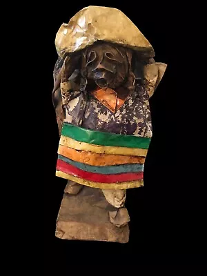 Vintage Mexican Paper Mache Folk Art Figurine - Peasant Man • $15