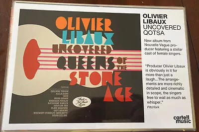 Olivier Libaux Uncovered QOTSA Laminated Poster 21cm X 30cm • $9