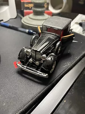 Anson 1934 Packard 1:27 Scale Diecast Car Black Red Upholstery • $10