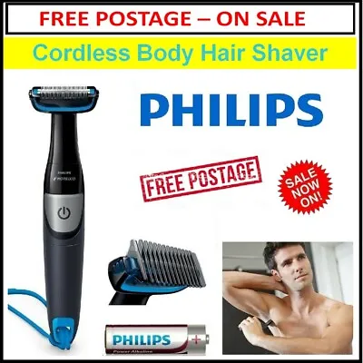 PHILIPS Body Hair Shaver Cordless Leg Arm Chest Hair Trimmer Shaving Kit NEW • $68