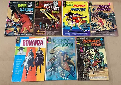 Gold Key Comic Lot Boris Karloff Robot Fighter Bonanza Samson (7 Comics) • $15