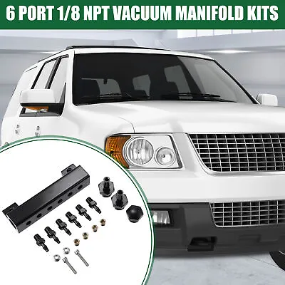 $26.09 • Buy Universal Vacuum Block Intake Manifold Kits 6 Port 1/8 NPT For Gas Fuel Wastegat
