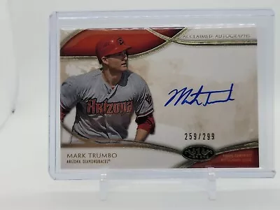 2014 Topps Tier One Mark Trumbo #AA-MTR Acclaimed Auto Card #d 259/299 • $8