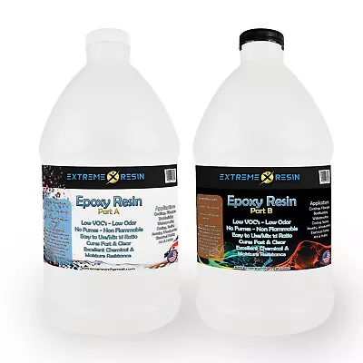 Epoxy Resin 1 Gallon Kit Excellent Clarity Clear Easy Mixing Free Delivery • $55