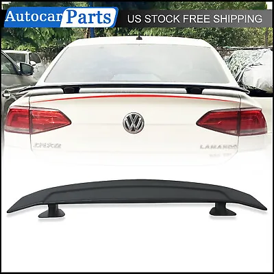 46'' Universal GT Style Rear Trunk Spoiler Wing Racing W/ Adhesive Matte Black • $63.99