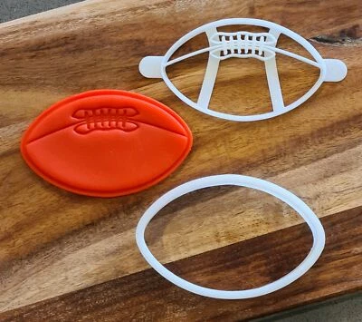 $13.95 • Buy Football Cookie Cutter And Fondant Embosser Set - AFL Rugby