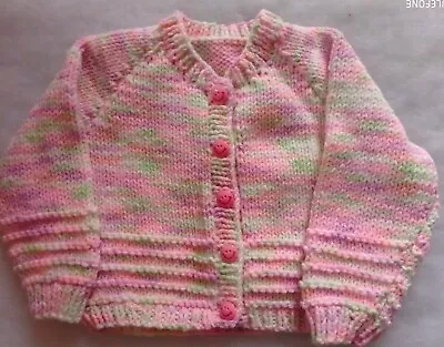 New Handknitted Baby Girls Cardigan Age 6-9 Mths • £3.99
