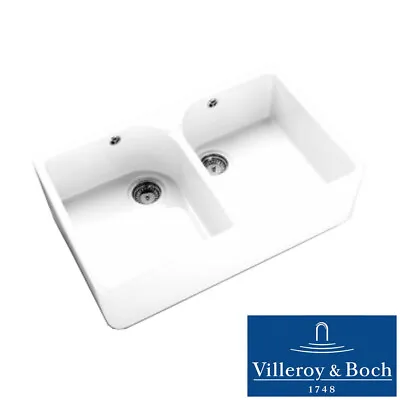 Villeroy & Boch Farmhouse 90 2.0 Bowl White Ceramic Kitchen Sink - NO WASTE • £446.99