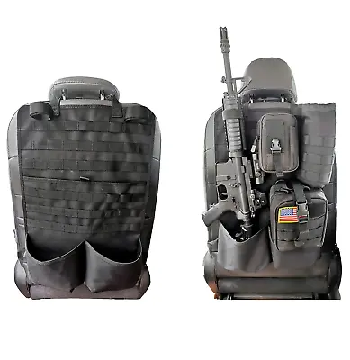 Tactical Back Seat Organizer Car Behind Seat Gun Rack Rifle Holder Molle Panel • $29.98