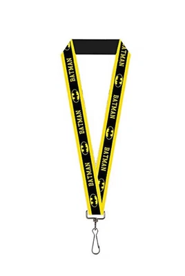 $10.95 • Buy Batman Logo Stripe Yellow Black Lanyard Neck Strap ID Holder