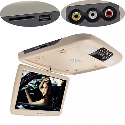 12 Inch Flip Down TFT LCD Monitor With DVD Player Car Roof Mount MP5 Player 12V • $159.78