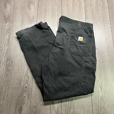 Vintage Carhartt Black Carpenter Work Pants Size 42 X 32 Workwear Painters • $29.04