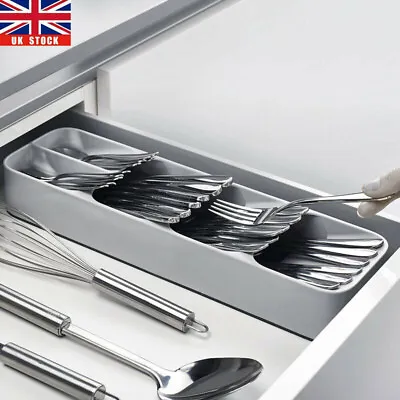 £9.45 • Buy Compact Cutlery Organiser Utensil Drawer Tray Cutlery Insert Kitchen Tidy Holder