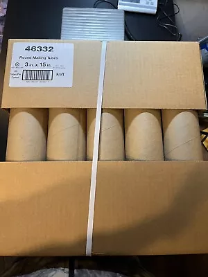 Round Mailing Tubes 25pcs 3”x15” Kraft With End Caps • $9.99