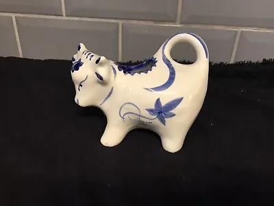 Vintage Hand Painted Studio Cow Creamer Beddgelert Wales • £10