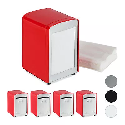 5 X Napkin Dispenser Retro Napkin Stand Gastro Napkin Dispenser Red • £25.12
