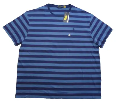 NWT Polo Ralph Lauren XXL Classic Fit Striped Tee T-Shirt Navy RL 100% Cotton • $29.98