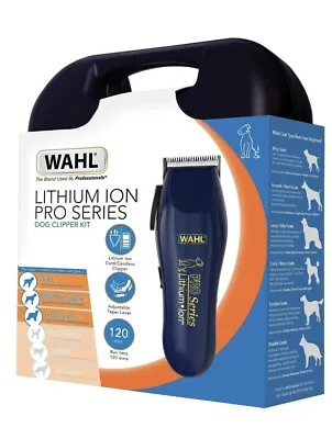Wahl Cordless Lithium Ion Pro Series Dog Clipper Kit Grooming Set • £53.20
