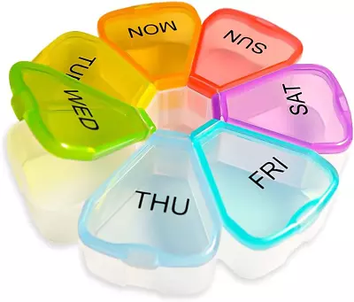 Weekly Pill Organizer Medicine Organizer 7 Day Pill Holder Travel Pill Case  • $6.08