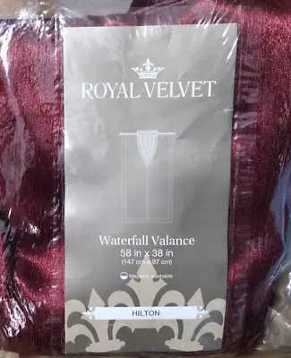 Claret Red Royal Velvet HILTON Waterfall Valance 58  X 38  NIP • $19.99