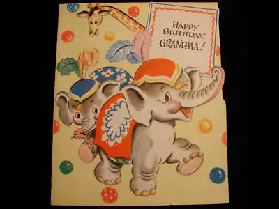 Vintage  Happy Birthday Grandma - Unused!!  Birthday Greeting Card • $2