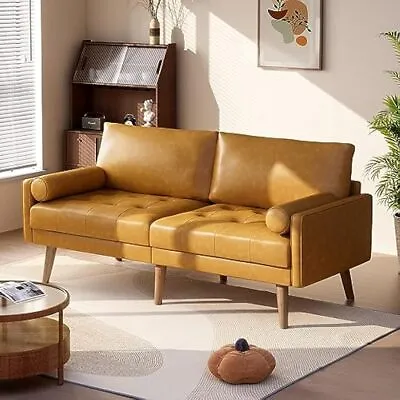 Modern Faux Leather Sofa Bed Loveseat Sleeper Sofa For Living Room 3Seater Couch • $284.98