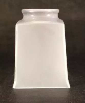 2 1/4  X 4.5  FROSTED GLASS MISSION STYLE FLARED SQUARE FIXTURE LAMP SHADE FS466 • $39.45