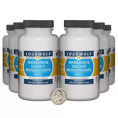 Manganese Sulfate / 3 Pounds / 6 Bottles / 99% Pure Reagent Grade / Fine Powder • $72.49