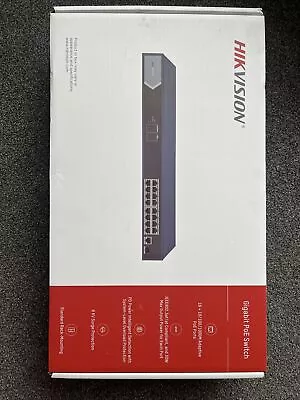 Hikvision DS-3E0518P-E 16 Port +1000mbps Auto Gigabit Unmanaged POE Switch UK • £150