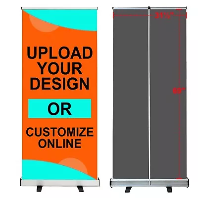 31.5 X72 ，Standard Retractable Roll Up Banner Stand + Graphics With Carrying Bag • $128.99