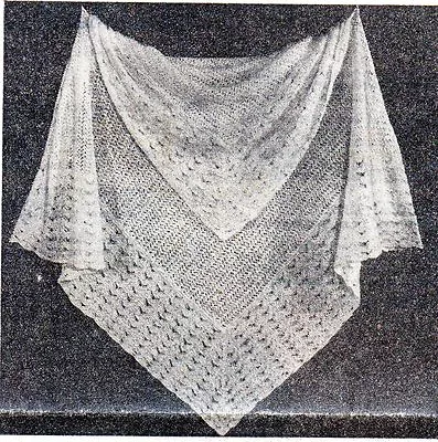 £1.90 • Buy  ~ Laminated Vintage 1950's  Baby Knitting Pattern For Beautiful Lacy Shawl ~