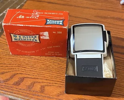 Vintage Zadiix   Zoom Up  Self Illuminating Slide Viewer Magnifies Needs Bulb • $5